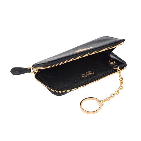 prada saffiano key pouch|Prada leather key holder.